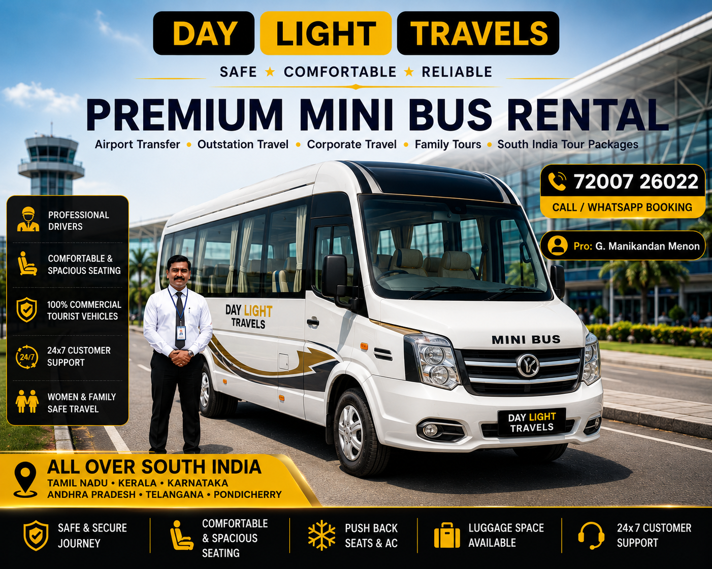 Mini Bus Rental South India